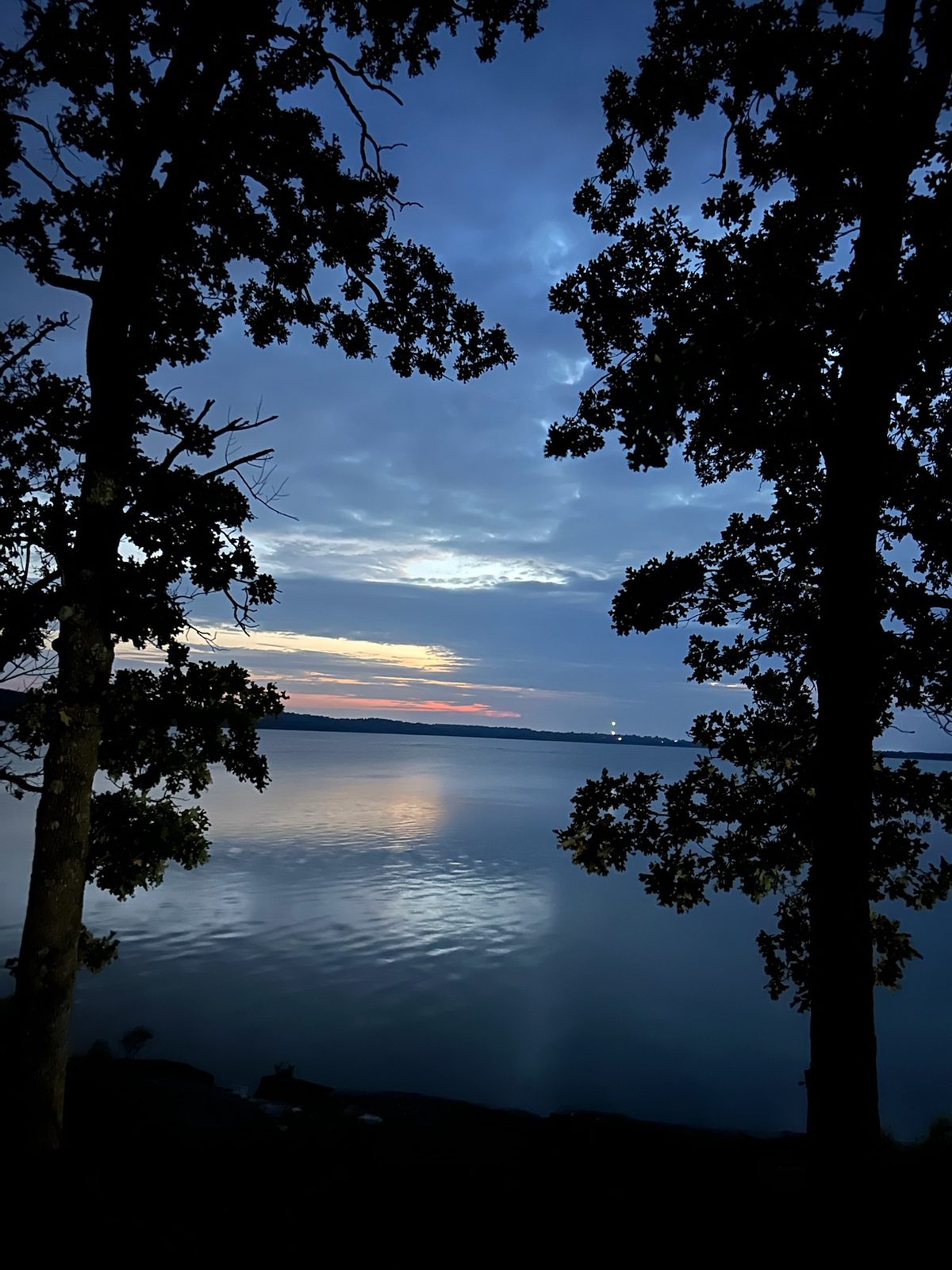 Quiet evening at the lake during a past retreat