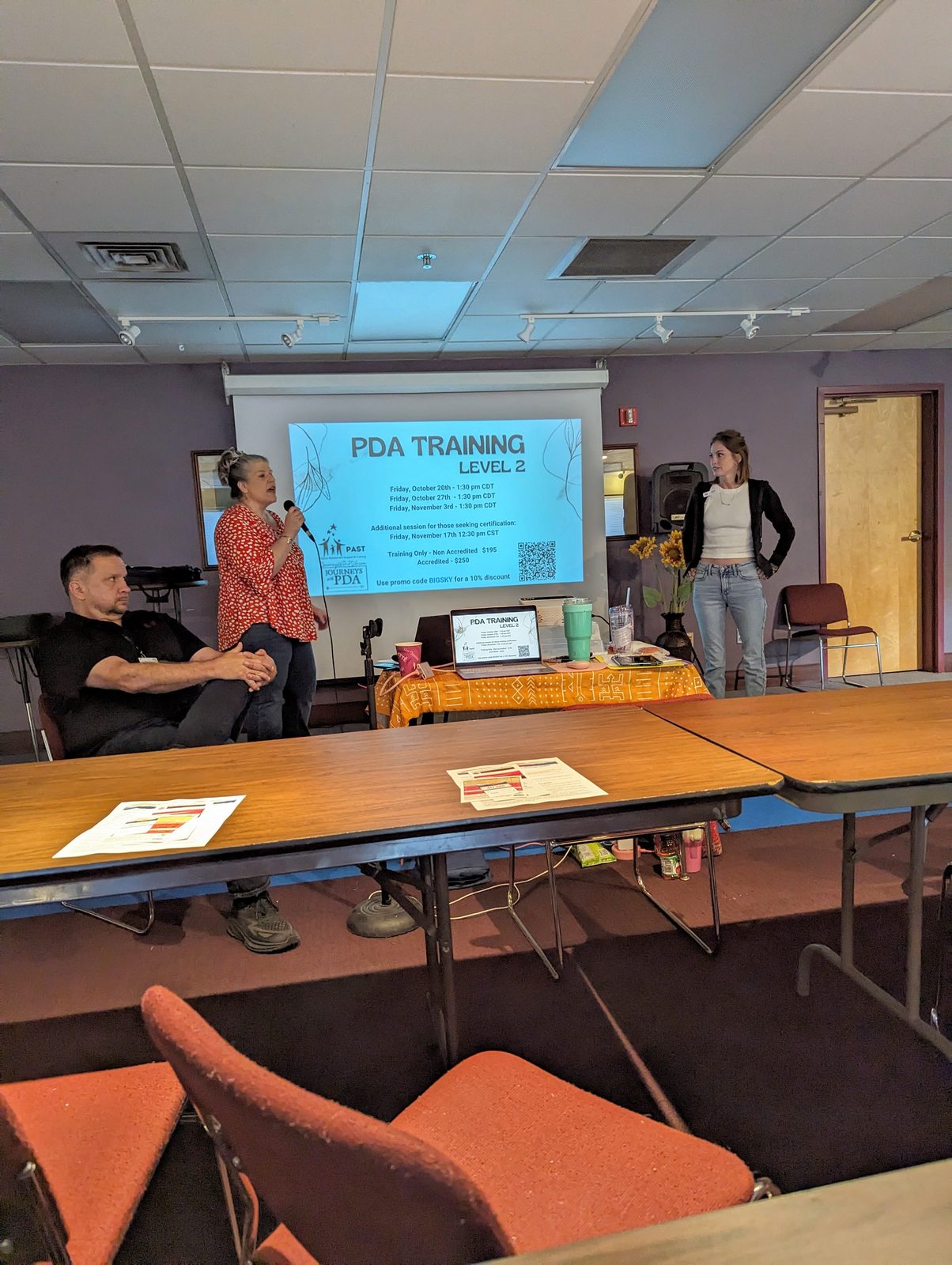 Community members presenting at a Journeys With PDA gathering
