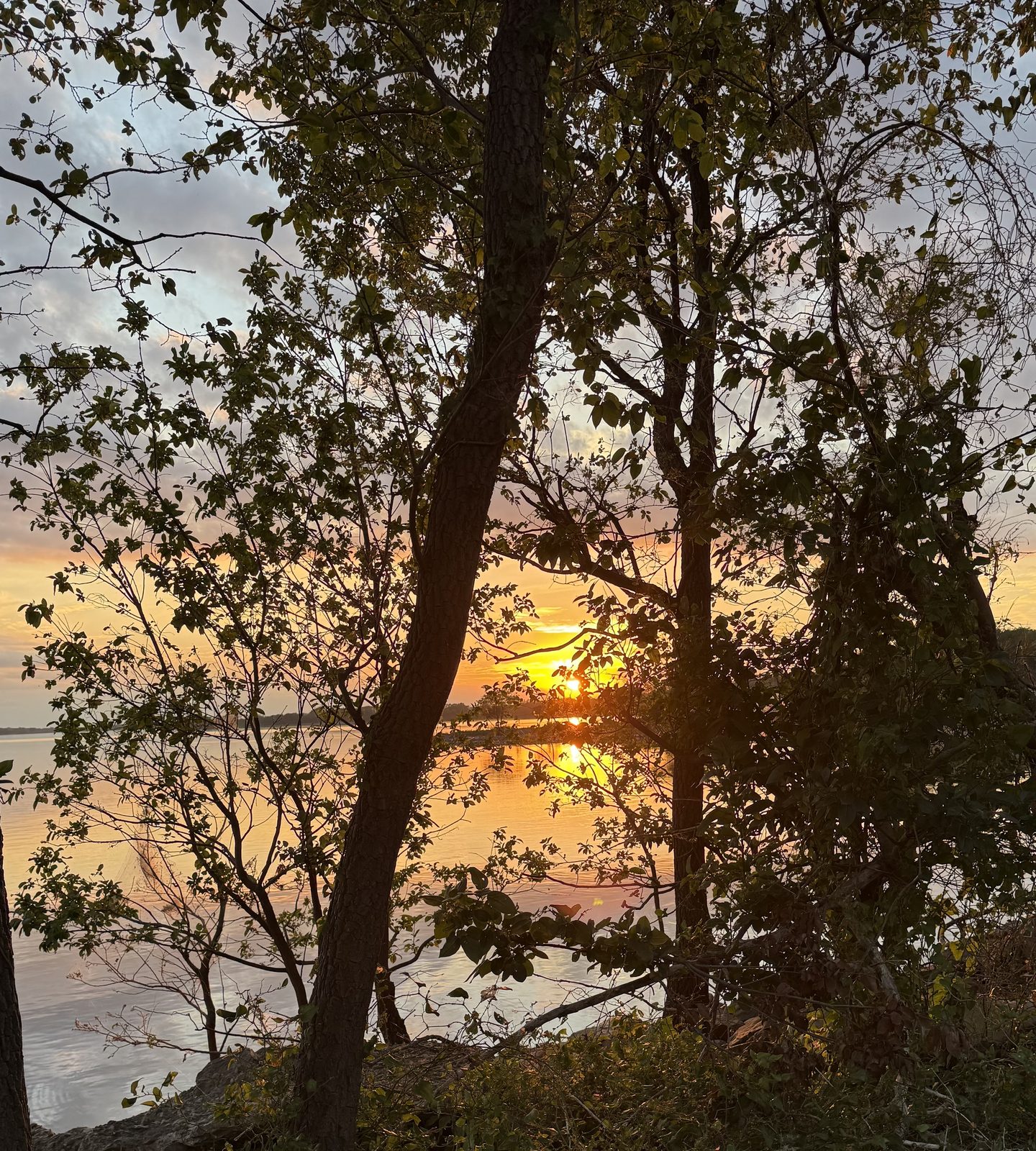 Sunrise over the lake at a past retreat