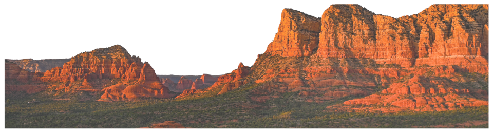 Sedona red rocks at sunset