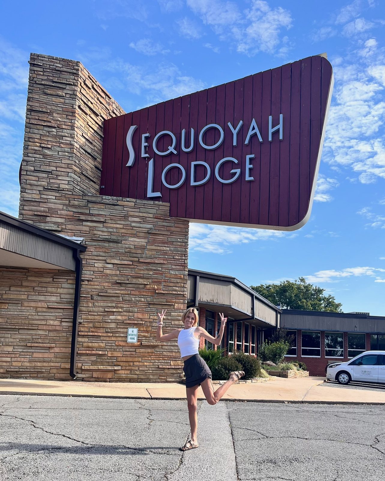 An attendee arriving at a past retreat venue